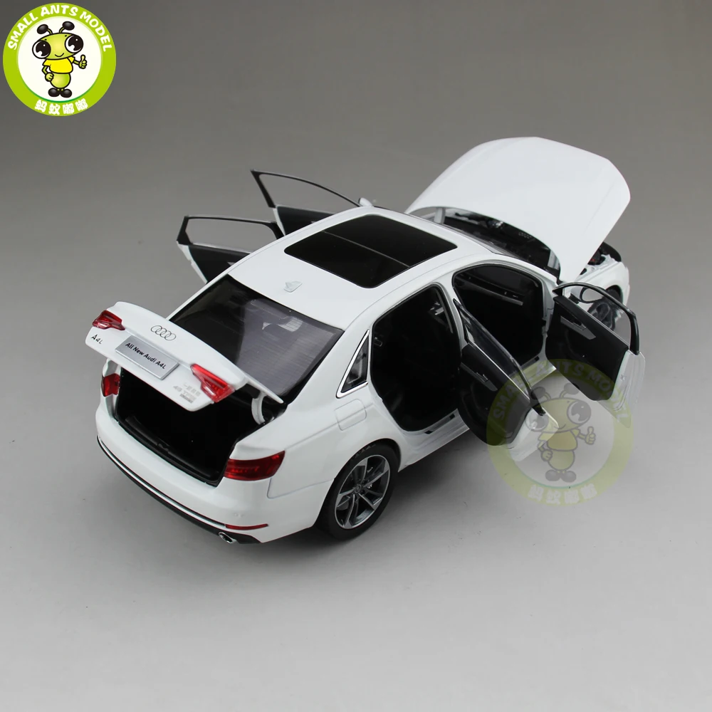 1/18 Audi A4 A4L литая под давлением металлическая модель автомобиля игрушка для мальчиков и девочек детская коллекция подарков Белый