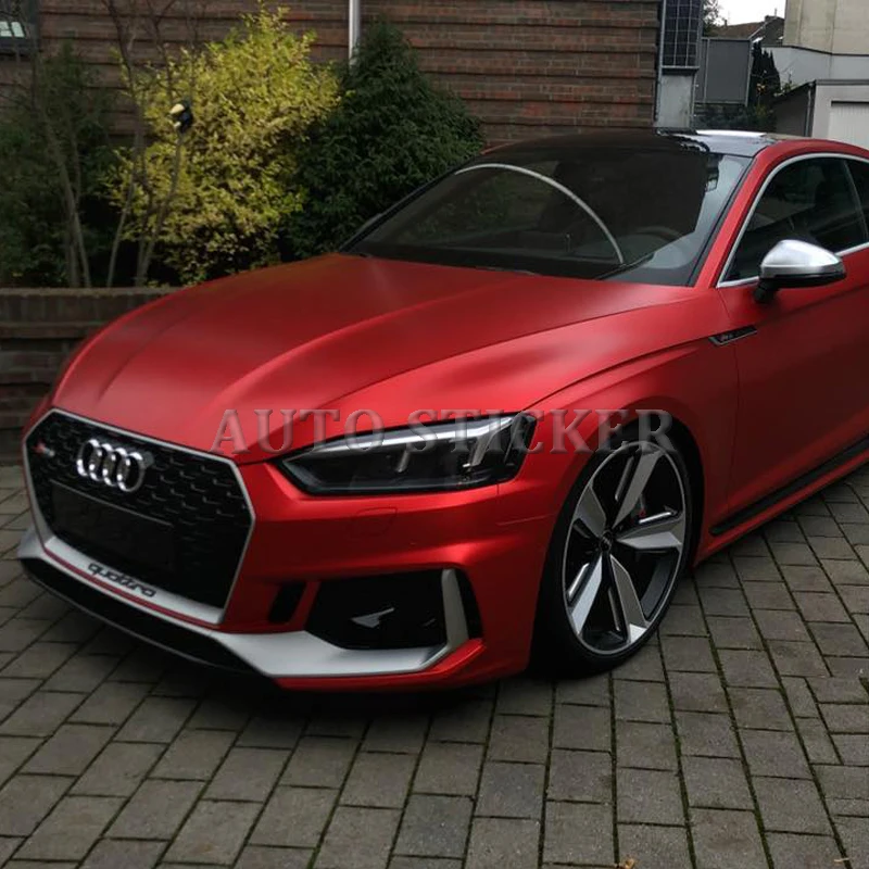 Hot Rood Oranje Mat Metallic Chroom 