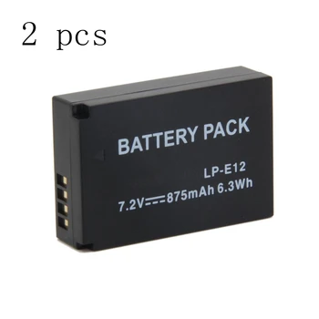 

WHCYonline 2 pieces 875mAh LP-E12 LP E12 LPE12 Camera Battery For Canon EOS M M2 100D Kiss X7 Rebel SL1 LC-E12E LC-E12C