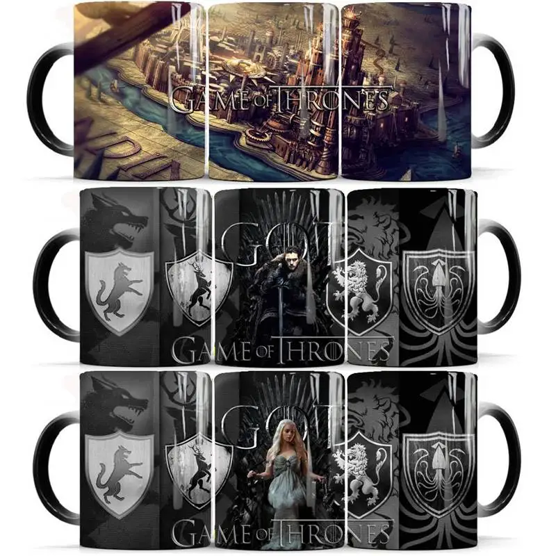 

Game Of Thrones Cups And Mugs Creative Dragon Color Changing Mug 350ml Magic Ceramic Coffee Cup Novelty Gift
