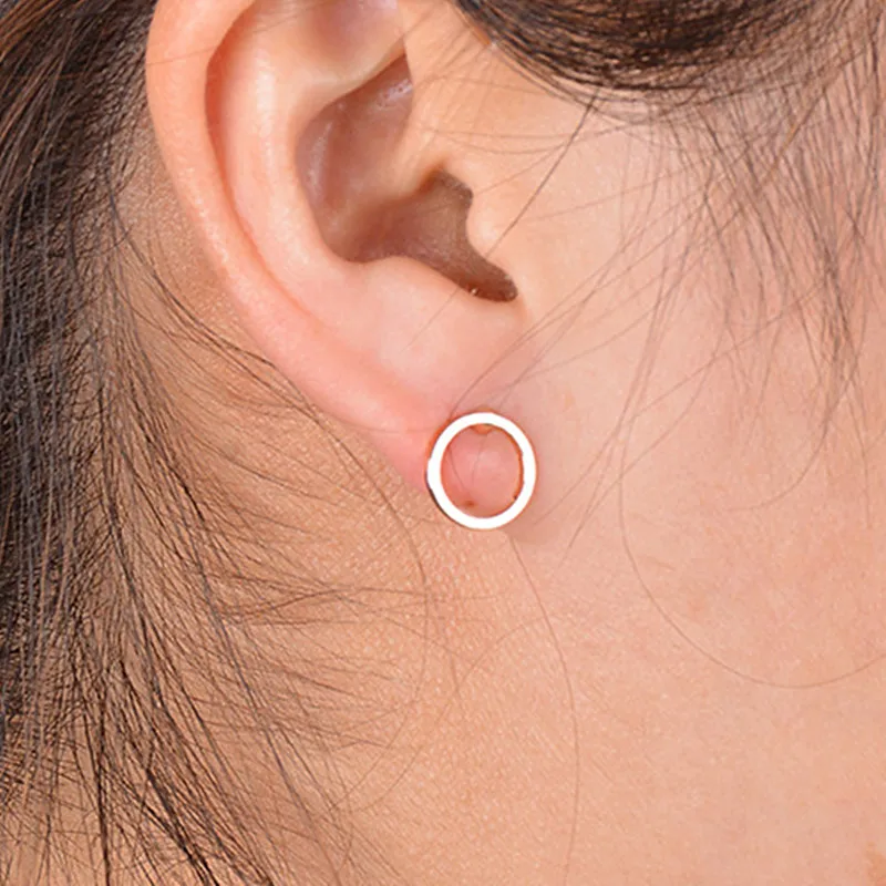 

Es939 Hollow Circle Stud Earrings For Women Geometric Fashion Jewelry Tiny Brincos Bijoux Earring Boucle D'oreille High Quality