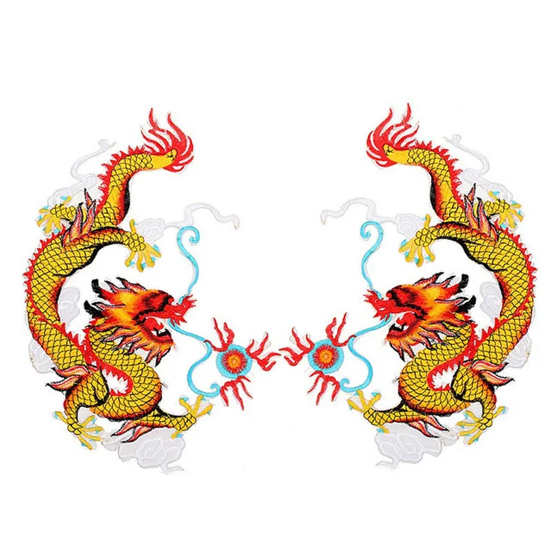 Applique Embroidery Dragon Patches for Clothing Coat Iron On Sewing On Sticke Ev