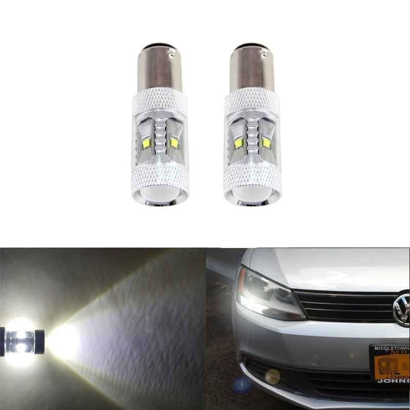 2PCs CANbus White Led Bulb Fit For Volkswagen VW Jetta MK6 Daytime