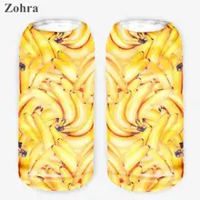Zohra New arrival Banana Graphic 3D Full Printing Calcetines Women’s Low Cut Ankle Sock Hosiery Fruit Shape Meias Socks