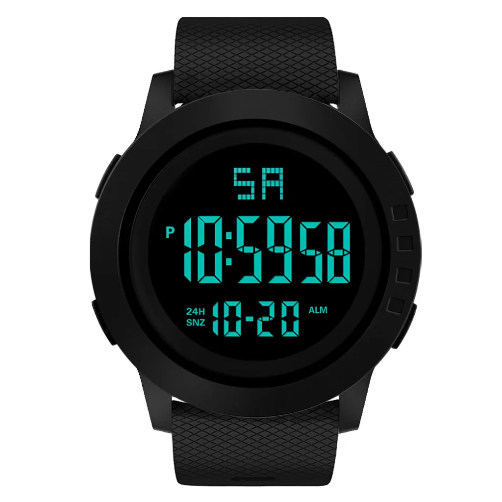 New Luxury Men Analog Digital Military Sport LED Waterproof Wrist Watch#NN0121 - Цвет: Black