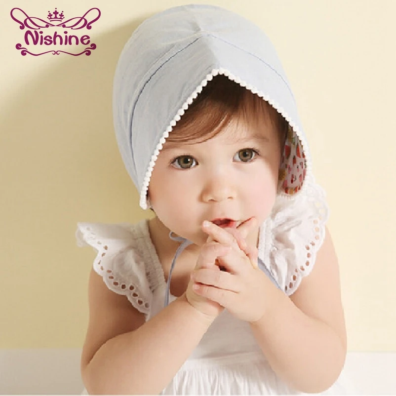 

Nishine Cute Newborn Kids Girl Bonnet Fruit Printing Nordic Vintage Baby Cotton Beanie Hat Retro Children Christening Cap
