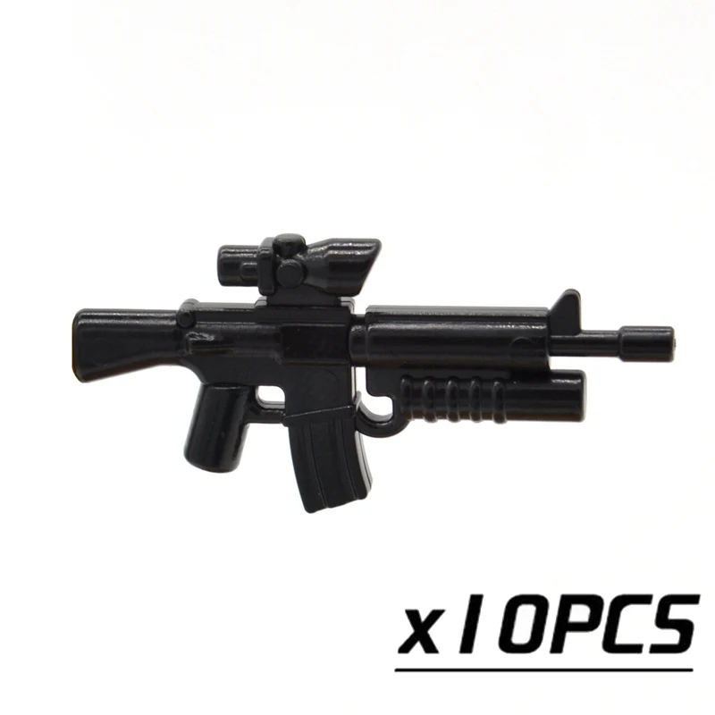 

10pcs/lot WW2 US Military Carbine M4A1 Guns MOC Bricks Part Building Blocks Toys for Children