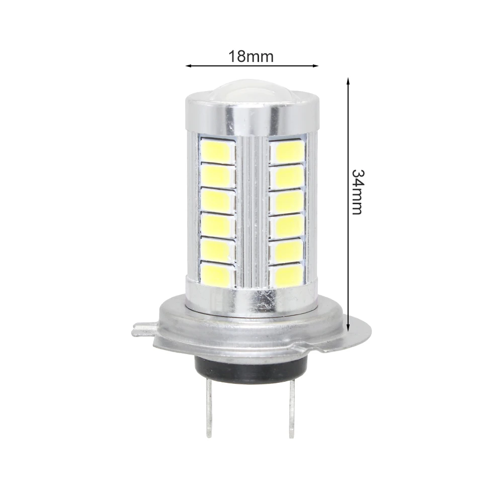 2 шт. супер яркий белый H7 5630 33 SMD светодиодный противотуманный светильник автомобильная лампа DC 12 В светодиодный головной светильник для мотоциклов