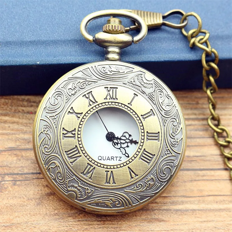 Мужские и женские карманные часы с бронзовым циферблатом 48 мм|watch necklace|pocket watch