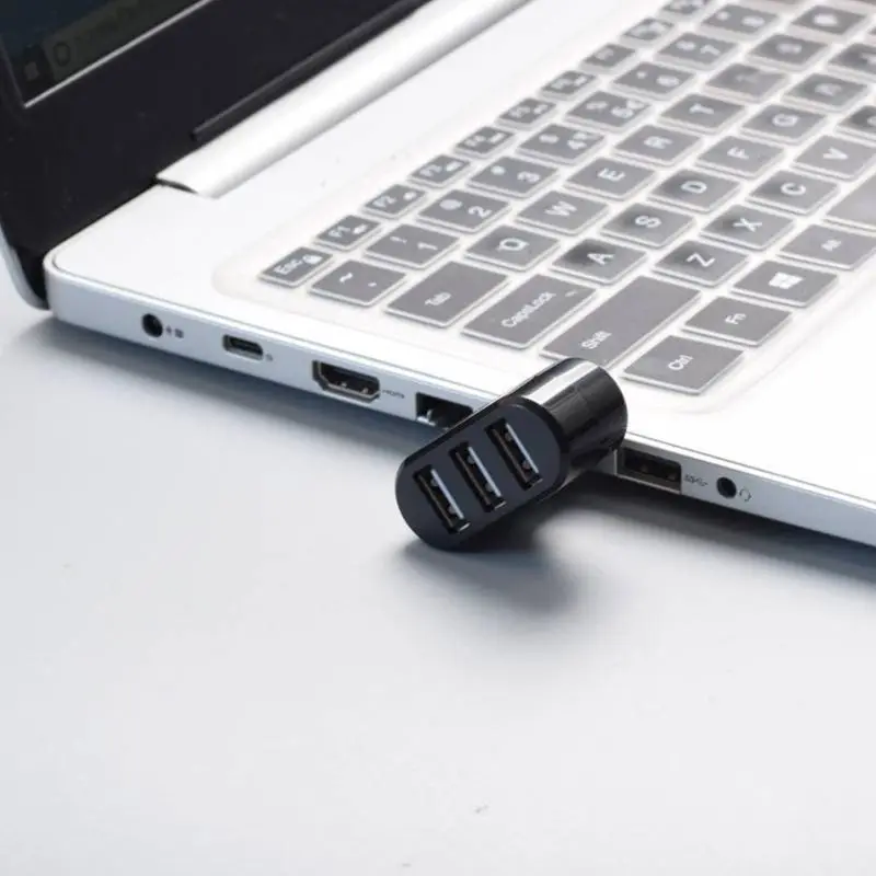 Вращающийся 3 порта usb-хаб 2,0 USB разветвитель адаптер для ПК ноутбук планшет компьютер ноутбук поворачивается на 180 градусов высокая передача данных