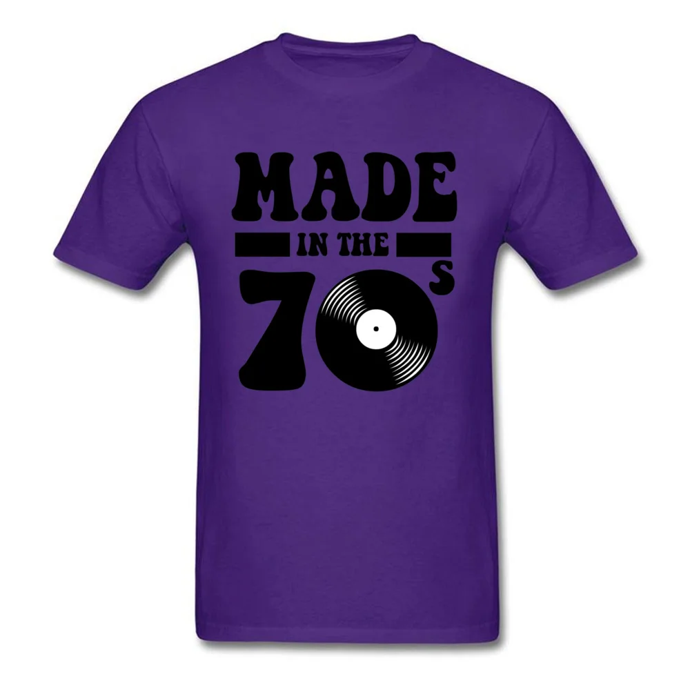 Made in the 70s 17183 100% Cotton Men Short Sleeve Tops T Shirt Design Summer Top T-shirts Comics Tops Shirt Hip Hop Crew Neck Made in the 70s 17183 purple