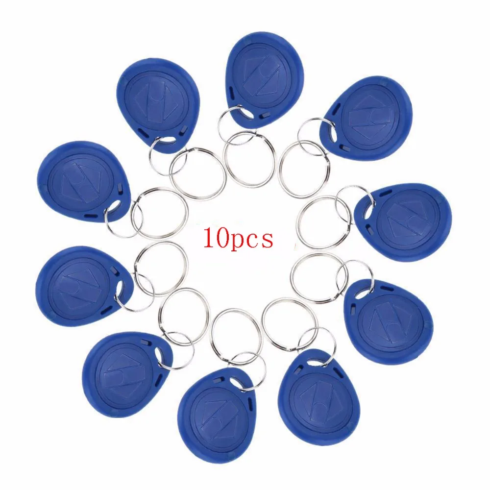 

10pcs 125KHz RFID Card Tags ID Card Key Chain for Door Access Control F1238L