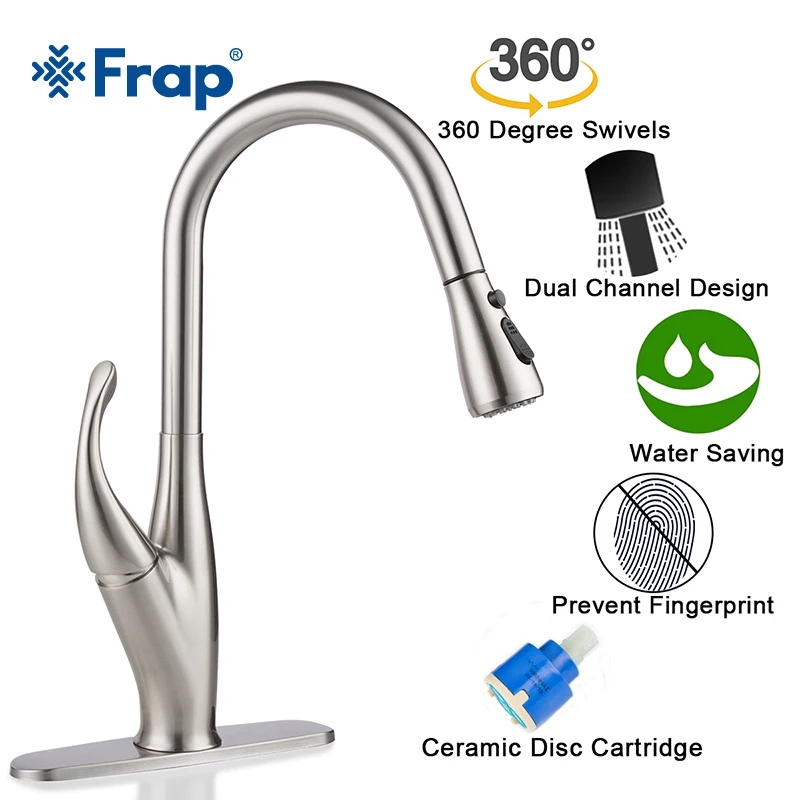  GAPPO kitchen faucet mixer Kitchen Sink Faucet stainless steel tap pull out Single Handle Swivel Sp - 33013216348