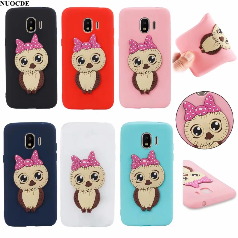 

NUOCDE 3D TPU Phone Cases For Samsung Galaxy J2 Pro 2018 Case Silicon Owl Cover For Samsung J2 Pro 2018 J250F Phone Bags Shell