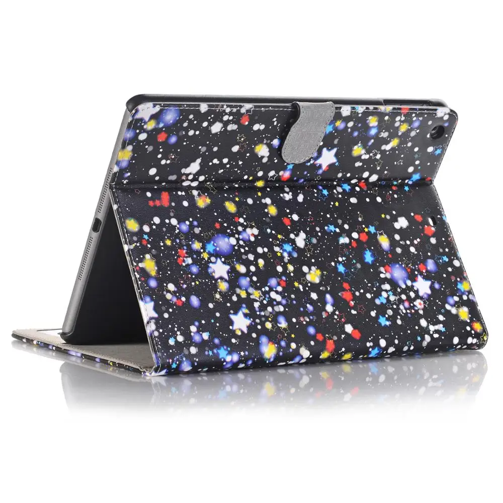 

For iPad 12.9 case starry pattern Ultra-thin Smart Flip PU Leather Case With Sleep/Wake Tablets Cover on for ipad 12.9 2017