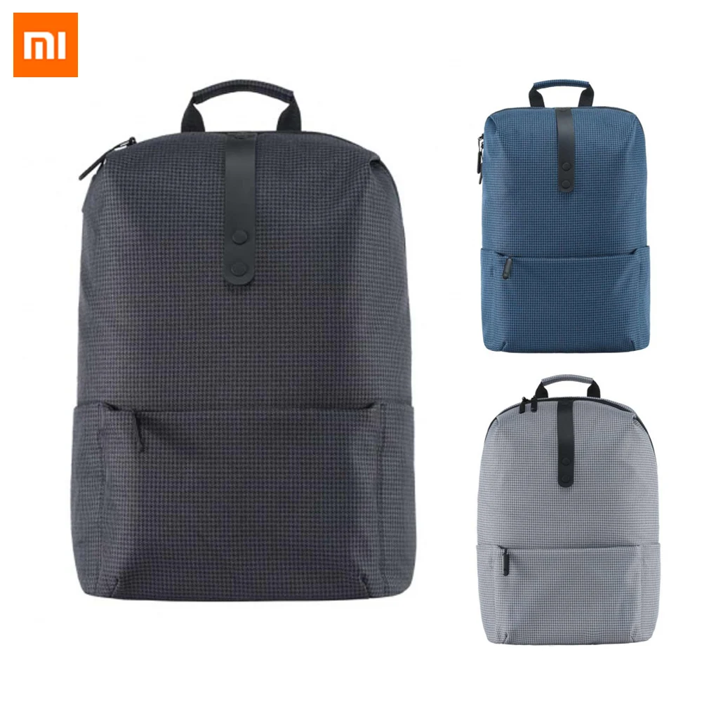 100% Original Xiaomi Fashion School Backpack 600D Polyester Durable Waterproof Suit For 15.6 Inch Laptop Computer