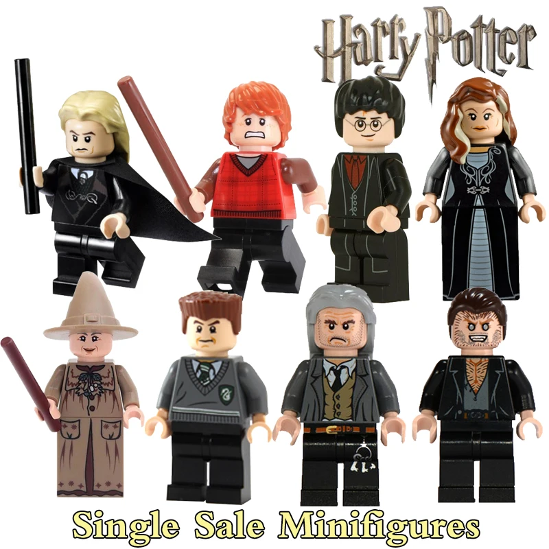 

Building Blocks Harry Potter Ron Weasley Professor Sprout Malfoy Argus Filch Minifigures Super Hero Bricks Kids DIY Toys Hobbies