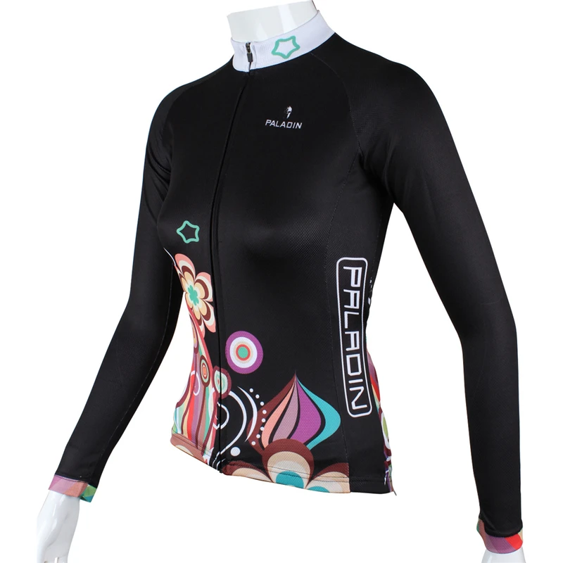 ILPALADINO Women's Long Sleeve Cycling Jersey Tops Breathable Quick dry Sports Bike Clothing Ropa Ciclismo