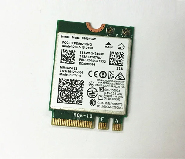 Новинка для Intel 8260 AC 8260NGW 802.11ac 2 4G/5 ГГц NGFF Wi-Fi Bluetooth4.2 карты LENOVO E560 L560 L460 P40 P50 T460 00JT532 |
