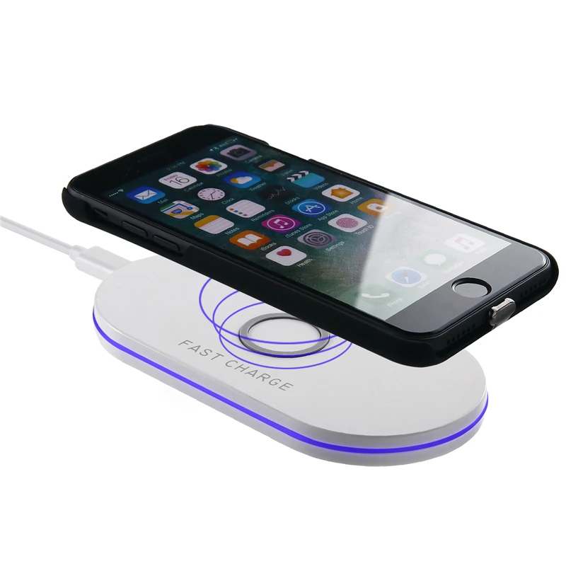 BBSW 10W Qi Wireless Fast Charger Quick Charge 2.0 Charging Plate For SAMSUNG S8 S8 Plus S7 Edge S6 Edge+Note 5 8 For iPhone X 8 (1)