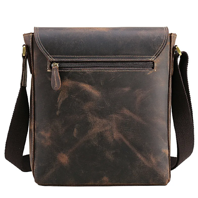 Tiding роскошная кожаная сумка-мессенджер Crazy Horse, мужская сумка на плечо, винтажная коричневая кожаная сумка-портфель, маленькие сумки через плечо