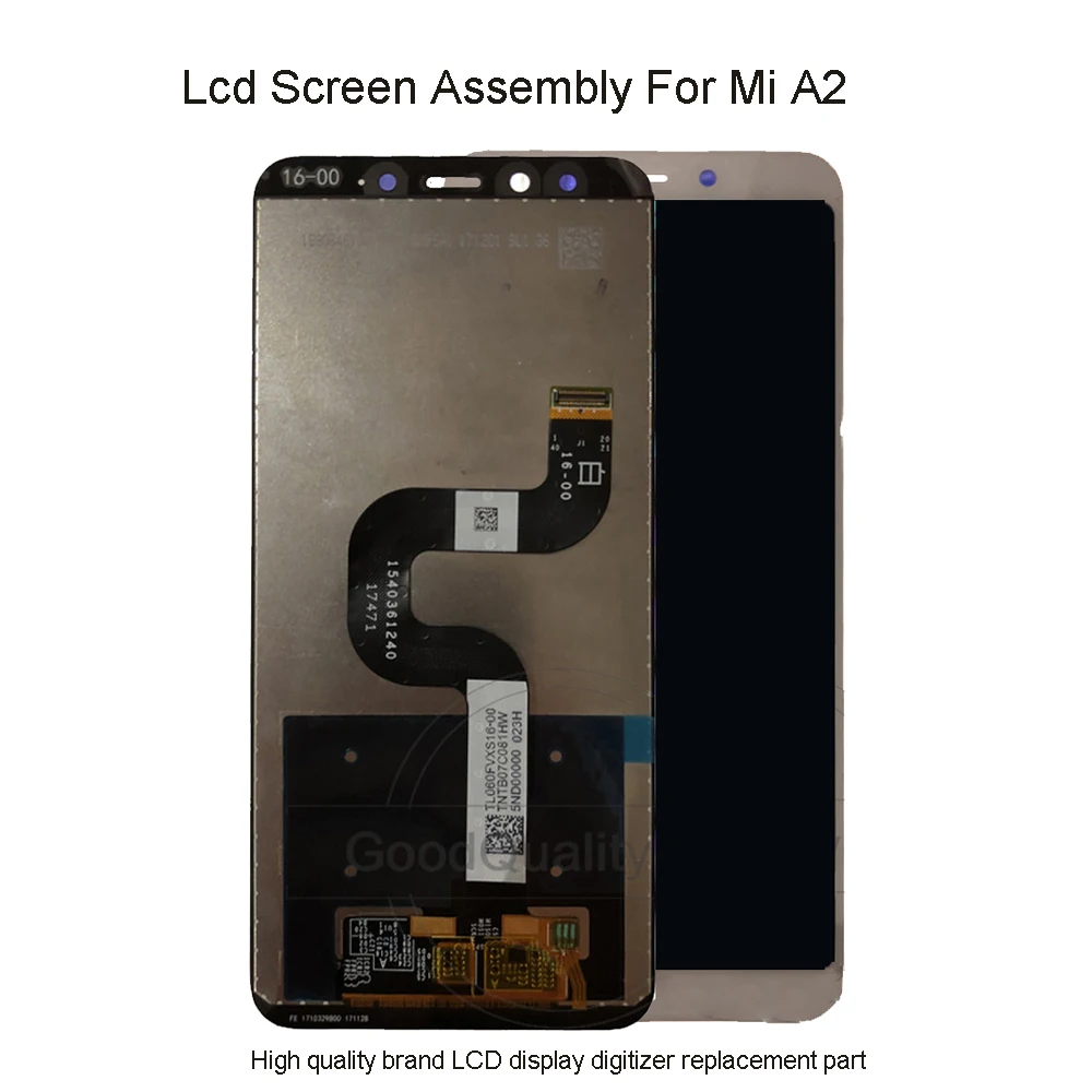 ЖК дисплей для Xiaomi Mi A2 MIA2 дигитайзер сенсорный экран сборка 6X MI6X Запасные