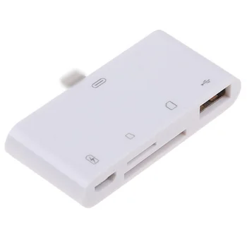 

4 in1 White USB Card Reader Micro SD Camera Link Adapter for iPad, iphone X 8 7 6 Plus