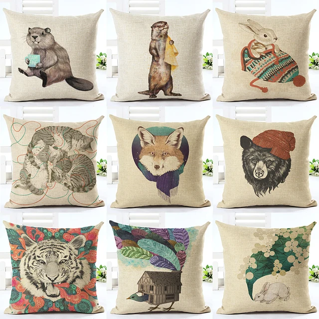 Newest Design Cartoon Rac Throw Pillow Cushion Cover Home Decor Newest Design Cartoon Rac Throw Pillow Cushion Cover Home Decor Printed Linen Pillowcase
