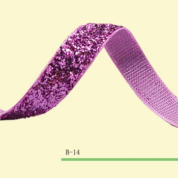 

(Price Negotiated) 5/8" Stretch Pink Metallic Velvet Ribbon