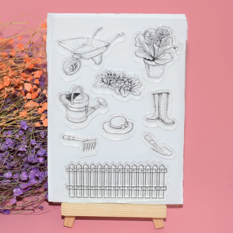 Garden Transparent Silicone Clear Rubber Stamp Cling Diary Scrapbooking