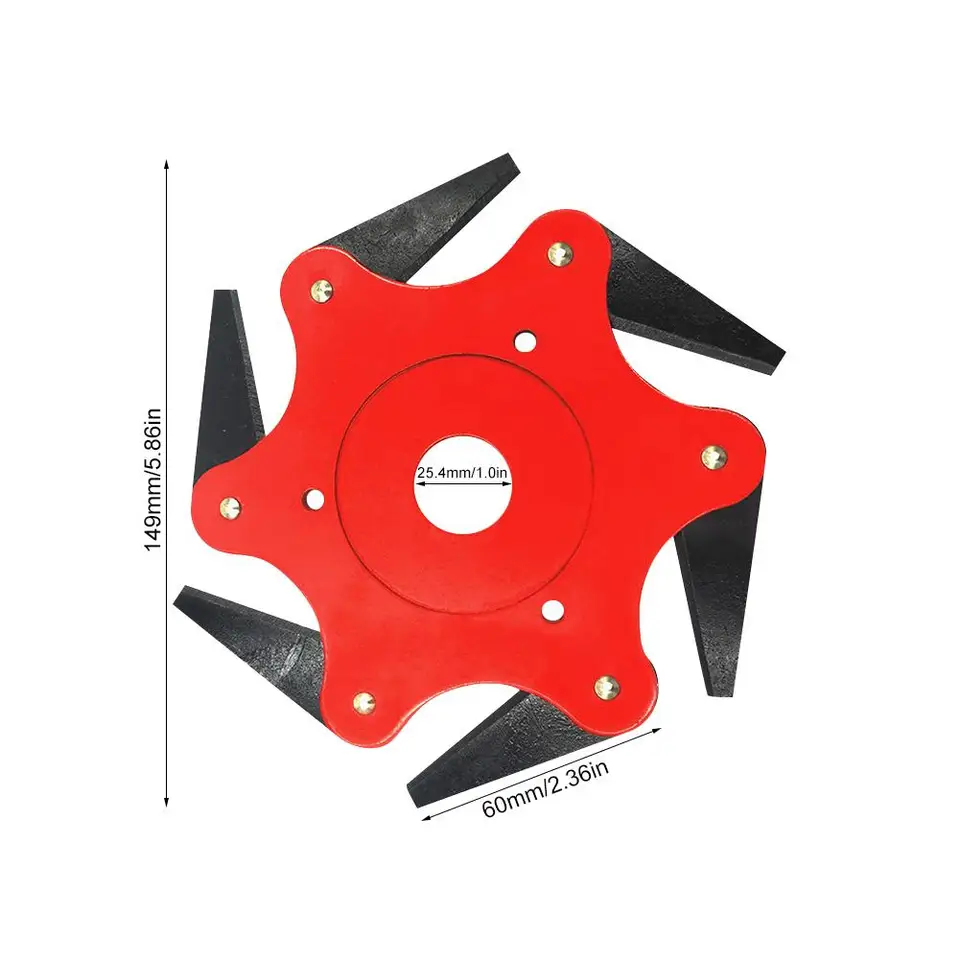 6 steel blade trimmer head