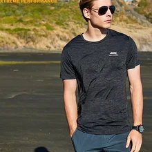 Jeep Gyibug/Мужская дышащая быстросохнущая футболка с короткими рукавами, впитывающая пот, с изображением льда