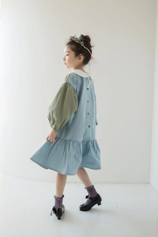 Brand New 2019 Girls Dress Two Colors Patchwork Children Cotton Dress for Baby Princess Dress Personality Teenage Dresses