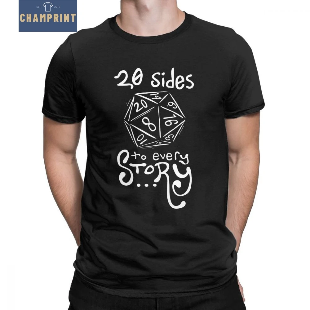 

Men's Dnd Dungeons And Dragons Master D20 Dice T-Shirts 20 Sides to Every Story Clothes 100% Cotton Tees Plus Size T Shirt 4X 5X
