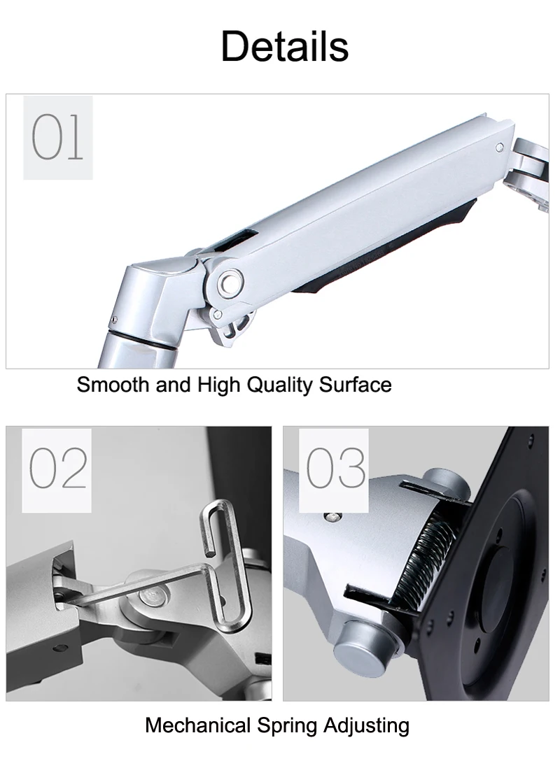 Hyvarwey XSJ8013W uchwyt ścienny aluminiowy bardzo długi mechaniczny sprężynowy dodatkowy Monitor pełnoekranowy uchwyt monitora uchwyt mocujący 3 Hyvarwey XSJ8013W uchwyt ścienny aluminiowy bardzo długi mechaniczny sprężynowy dodatkowy Monitor pełnoekranowy uchwyt monitora uchwyt mocujący 3