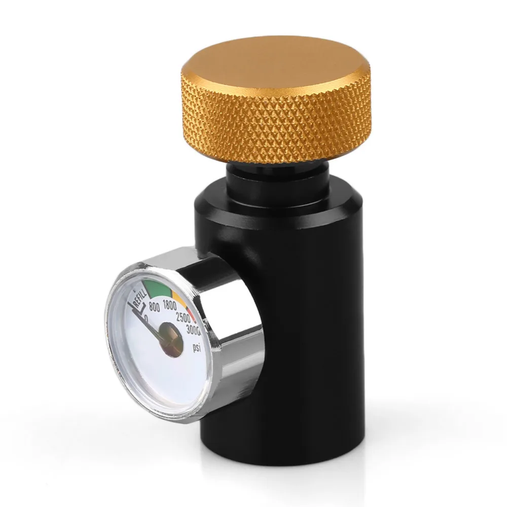 

New Paintball CO2 ASA Adapter Fill Station Remote with 3000PSI Gauge