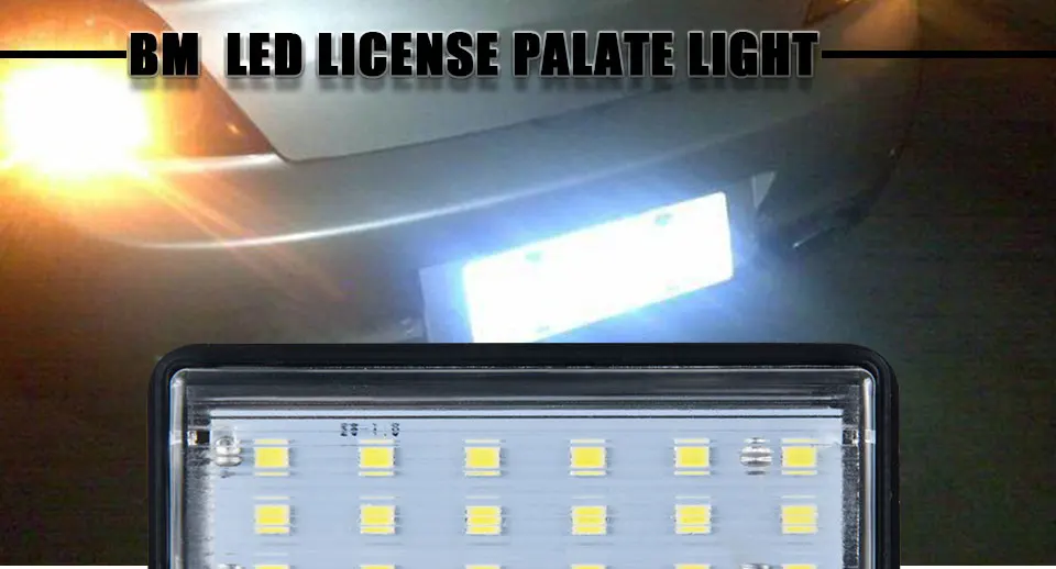 2pcs Car Styling Error Free Car LED Number License Plate Lights For Lexus LX470 GX470 Toyota Land Cruiser 120 Prado Land Cruiser (1)