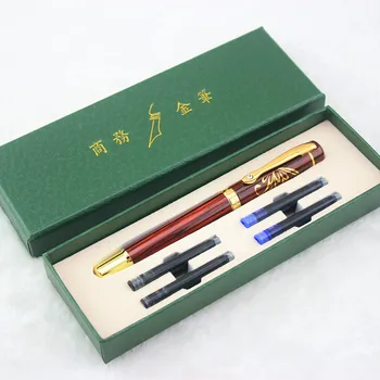 

DIKA WEN Luxury metal Fountain Pen Gifts with 0.5mm Nib Writing Ink Pens for Student School Supplies Office Supplies