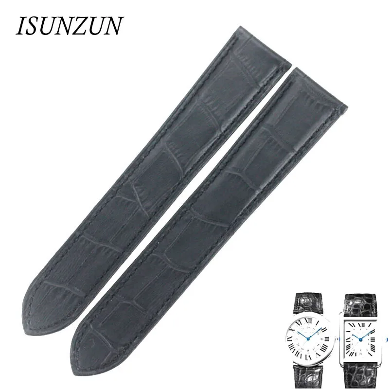 ISUNZUN Watch Band For Cartier Tank Solo W6700255 Genuine Leather Watch Strap For Men And Women Strap 16 17 20 23 mm Spring Bar ISUNZUN Watch Band For Cartier Tank Solo W6700255 Genuine Leather Watch Strap For Men And Women Strap 16 17 20 23 mm Spring Bar