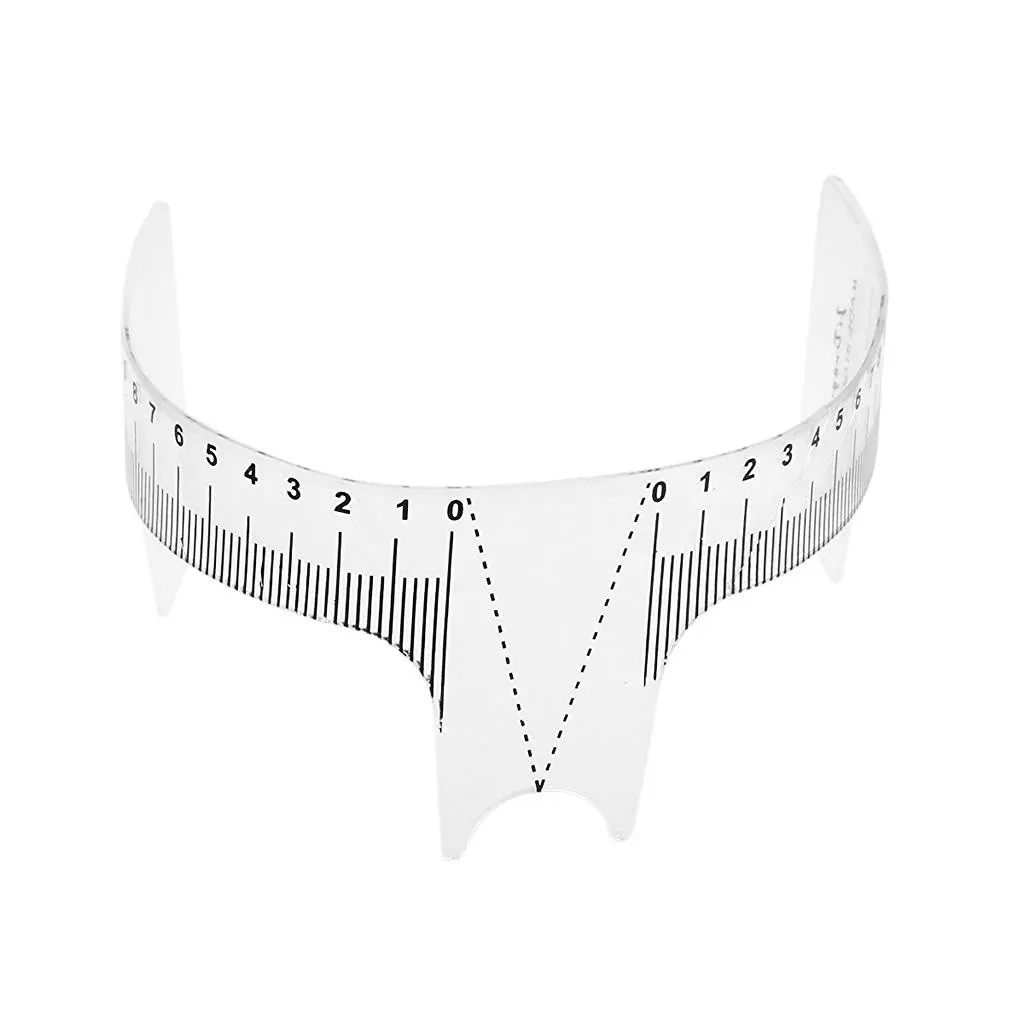 

HHFF Updated Eyebrow Care Template Shaper Ruler Measuring Tool Makeup Reusable