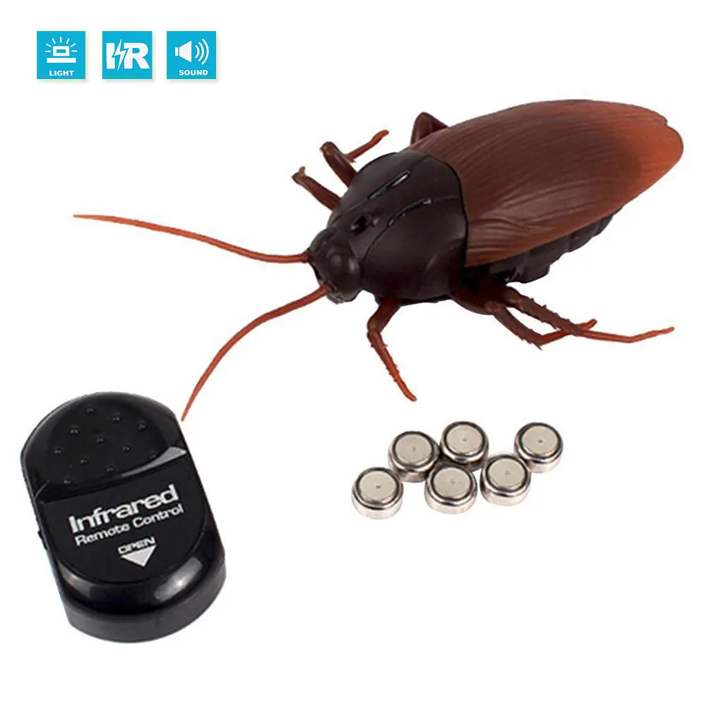 

Simulation Infrared RC Remote Control Creepy Insect Cockroach Toys Gift For Kids Boy Adult 88 YJS Dropship