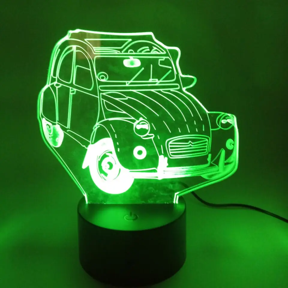 Новейший автомобильный 3d ночник 7 цветов Led рождественское освещение для детей