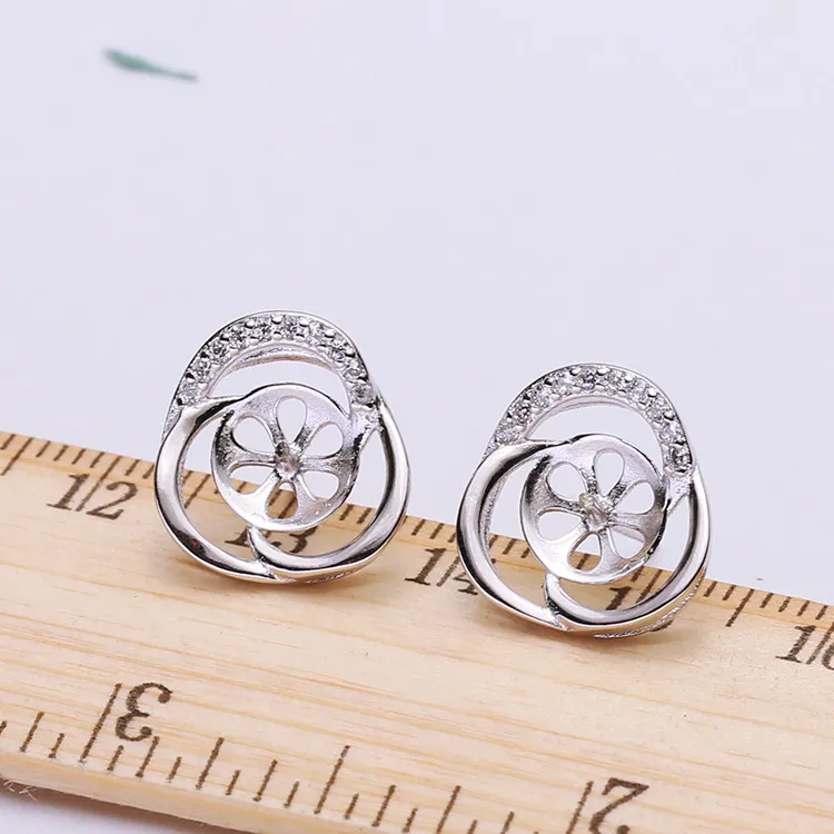 Жемчужные серьги крепления красивые Настройки ювелирные части фурнитура