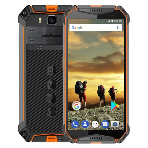 Смартфон Ulefone Armor 3 4GB 64GB Global Dual 4G на Android 8,1 Oreo Helio P23 MT6763T 5,7 ''FHD 21MP NFC OTG 10300mAh - Цвет: Orange color Armor 3