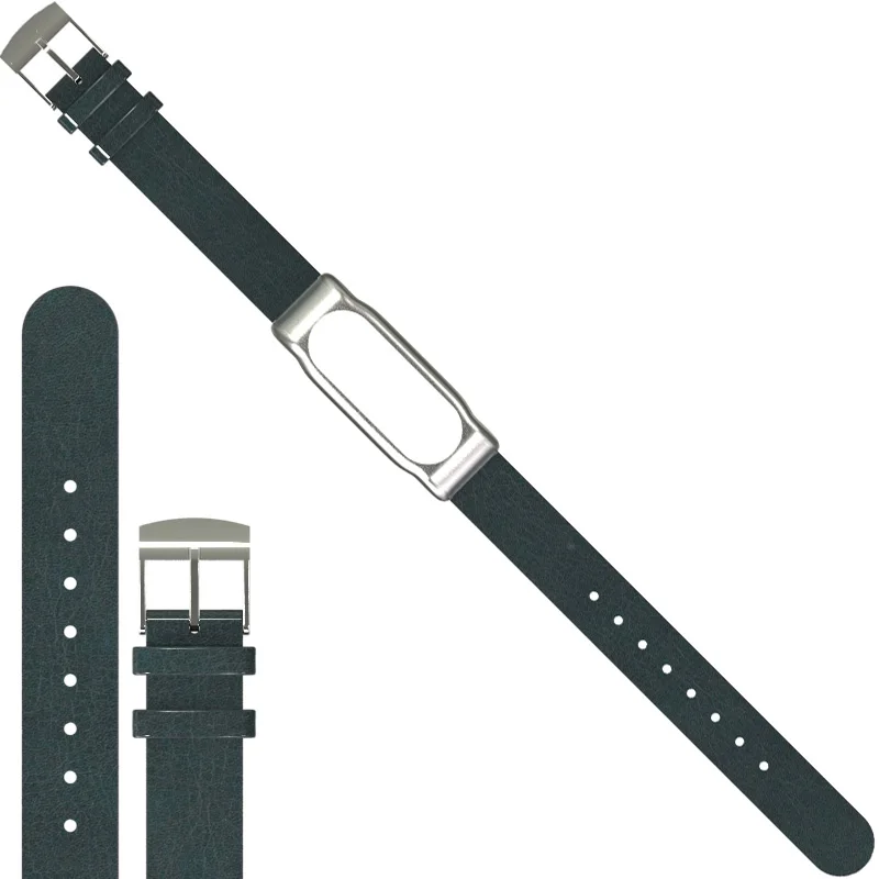  Mijobs PU Leather Strap for Xiaomi Mi Band 2 Metal Frame MiBand 2 Smart Bracelet PU Plus Leather St - 32991381077