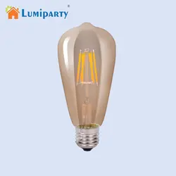 LumiParty 220 В E27 2 Вт 4 Вт 6 Вт 8 Вт светодиодный нити ретро Edison лампы накаливания Винтаж свет вольфрамовая проволока лампочки