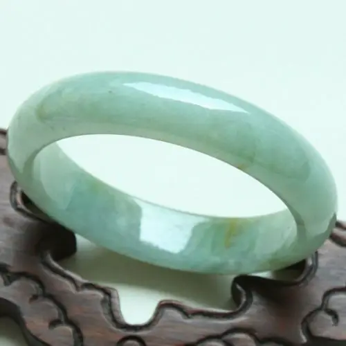

Certified Natural Green "A" Jadeite Bangle Bracelet Handmade