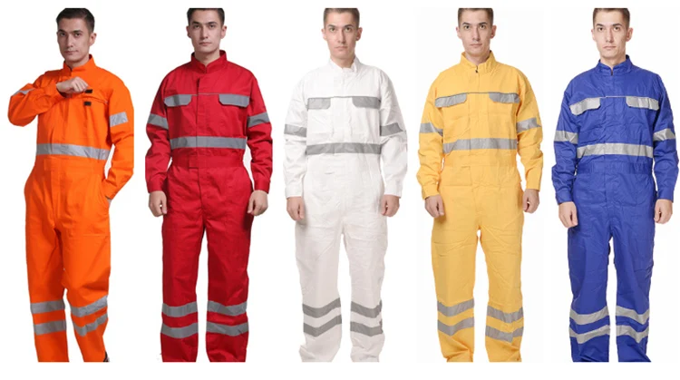 Work Coveralls Men Women Long Sleeve Wear-resistant Working Overalls Reflective Strip Safety Clothing Repairman Factory Uniforms (2)
