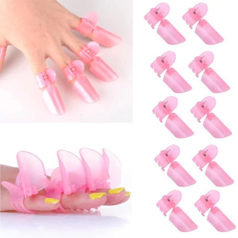 

10pcs/set Nail Polish Protector Manicure Protective Cover Varnish Shield Protection Clip Armor Nail Art Design Tips Tools 1F25