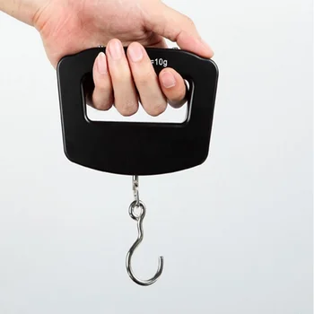 

Hand Held Plastic 50kg/10g LCD Digital Fishing Hanging Electronic Scale Pocket Hook Weight Luggage Scale Kitchen Measuring Tools